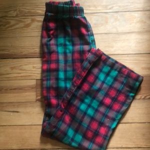 Black green and red pants